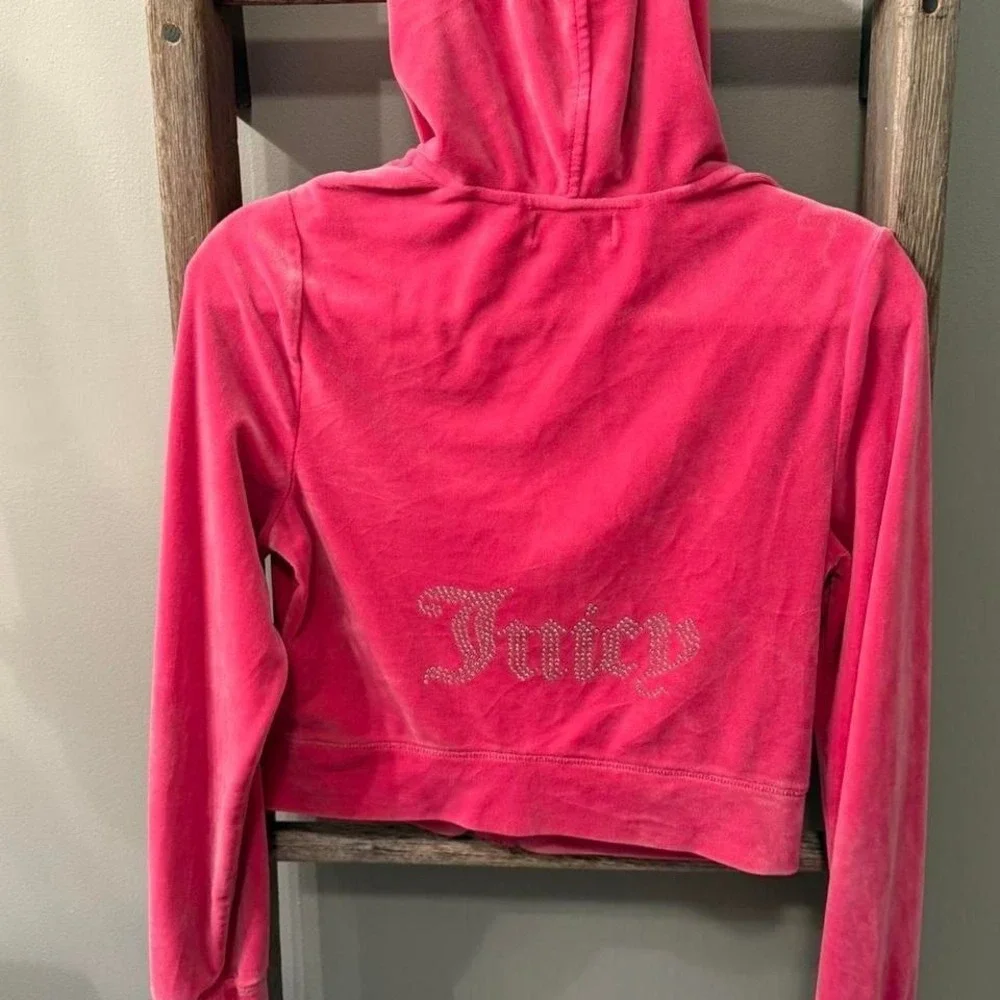 Juicy Couture OG Big bling velour Women's Size M hoodie - Picture 5 of 6